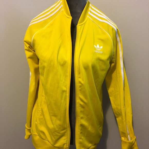 adidas Tops Adidas Yellow Track Jacket Poshmark